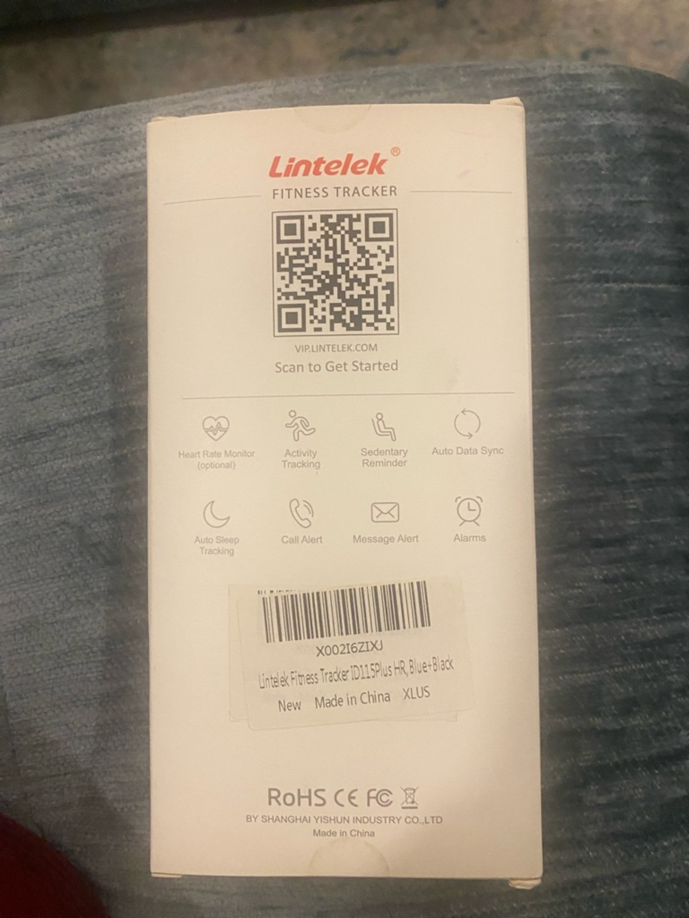 lintelek fitness tracker id115plus hr blue black